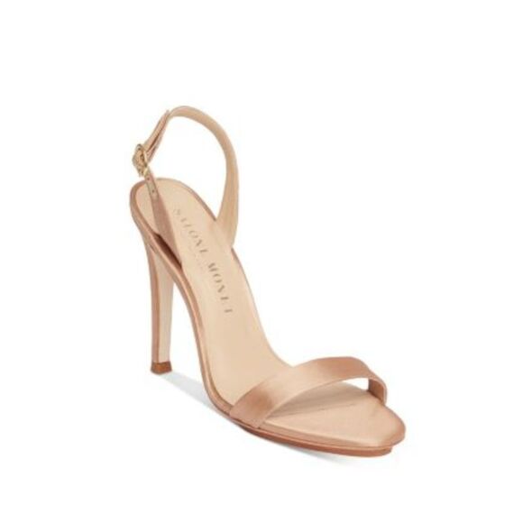 NWT SALONE MONET Womens Beige Sable Round Toe Stiletto Slingback Sandal 6.5 - Picture 1 of 4